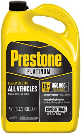 Prestone Platinum Universal Antifreeze and Coolant Concentrate for Cars and