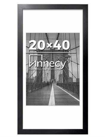 2pack Annecy 20x40 Frame Black 1 Pack, Classic 20x40 Picture Frame Display