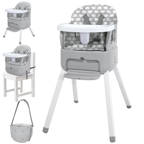 4 in 1 Portable Baby Highchair Convertible Highchair for Babies and Toddlers -