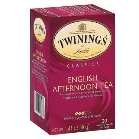 Twinings - English Afternoon Tea - Case of 6 - 20 Bags