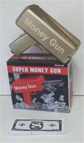 Money Guns Shooter Super Money Gun Make it Rain Toy Gun Gold Brand New in Box