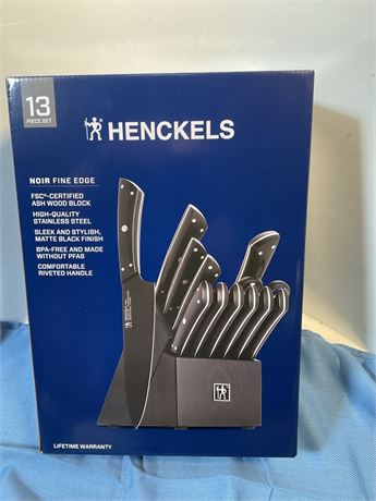 Henckels Noir 13-pc Knife Block Set