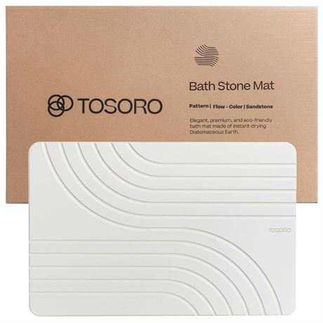 Stone Bath Mat, Diatomaceous Earth Non-Slip Stone Shower Mat - Quick Drying