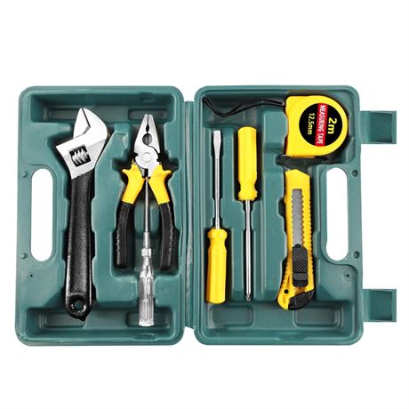 8 Piece Hand Tool Kit Basic Set,General Household Repair Small Home Tool Kit