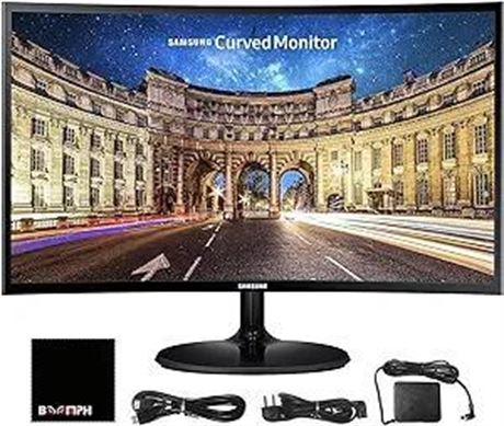 AS-IS DAMAGED Samsung CF390 24" 16:9 Curved LCD FHD 1920x1080 Curved Desktop