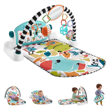 Fisher-Price Glow and Grow Kick & Play Piano Gym Baby Playmat with Musical