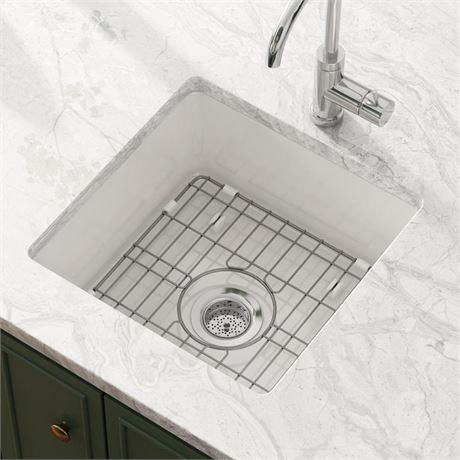 Drop in Kitchen Sink, Eridanus 18" x 18" Undermount Kitchen Sink 18 Inch Wet