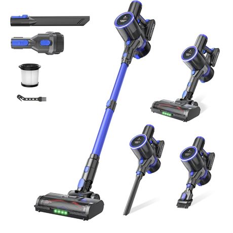 Cordless Vacuum Cleaner, 550W 50KPa 45Mins Vacuum Cleaners for Home,