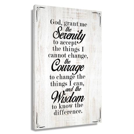 Serenity Prayer Bible Verse Wall Art Framed Inspirational Quotes Poster Famous