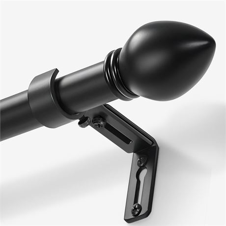 LLPJS Curtain Rods for Windows 16 to 76 inches, Curtain Rod Max Adjustable