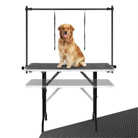 LEIBOU 45'' Height Adjustable(23''~33.8'') and Foldable Pet Dog Grooming Table