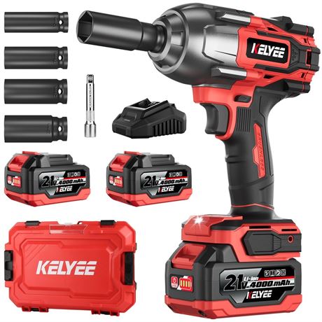 Cordless Impact Wrench 1107Ft-lbs(1500N.m), Brushless High Torque 1/2 Impact