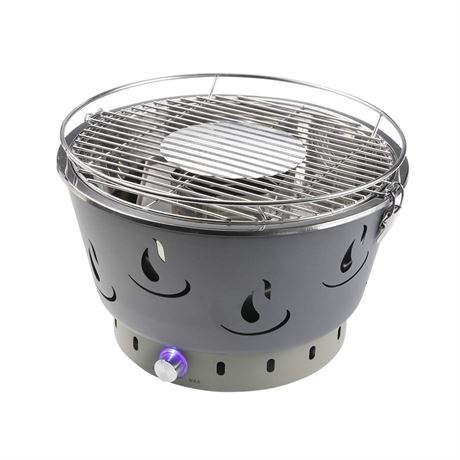 Thanos Activa Grill Tischgrill AIRBROIL Junior Grau, Holzkohlegrill mit