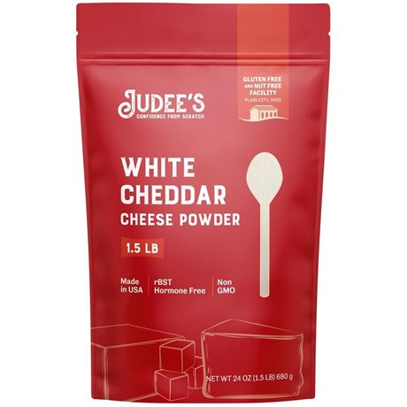 Judee’s White Cheddar Cheese Powder 1.5lb (24oz) - 100% Non-GMO, rBST