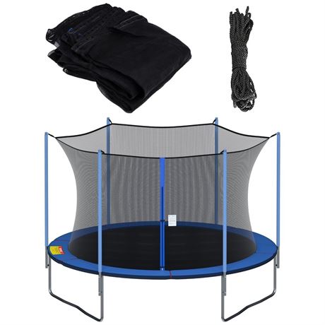 Cliselda Trampoline Replacement Safety Net for 6 Straight Poles Round Frame