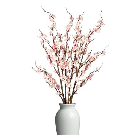 4Pcs Cherry Blossom Branches Artificial Flowers for Spring Summer Indoor