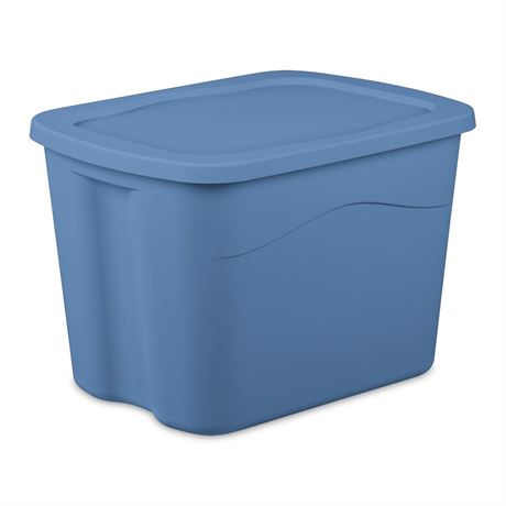 Sterilite 18 Gallon Storage Bin, Plastic Storage Container with Snap-on Lid,