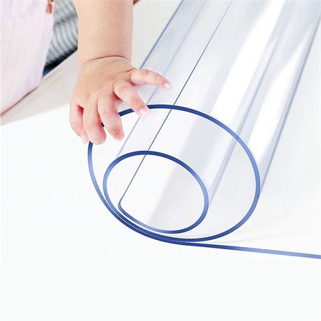 1.5mm Thick 24 x 48 Clear Vinyl Blotter Mat Table Protector Plastic Tablecloth