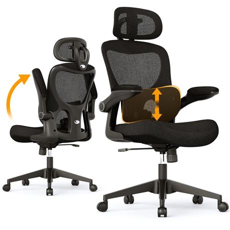 SUNNOW Ergonomic Mesh Office Chair, High Back Desk Chair with Adjustable Lumbar