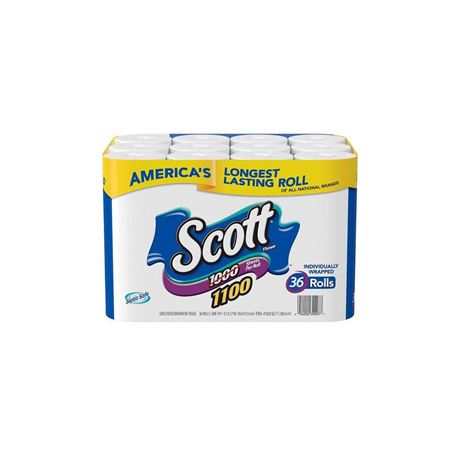 Scott Bath Tissue, 1, 100 Sheetsper Roll, 36 Count 100 sheet (Pack of 1)