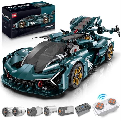 BAV 1:8 Super Car Building Sets with Remote Control, Adults Controllable