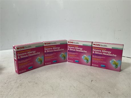 CVS Maximum Strength Severe Allergy & Sinus Headache Acetaminophen Tablets, 20