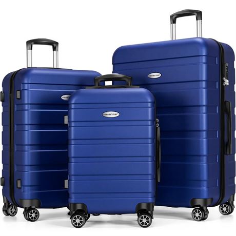 Luggage Sets Hardside Lightweight Suitcase with Spinner Wheels TSA Lock,