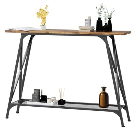 Console Sofa Table 41.7 in Entryway Table Industrial Modern Narrow Sofa Tables