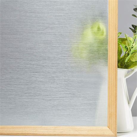 VELIMAX Static Window Clings Privacy Film Brushed Glass Tint Decorative Window