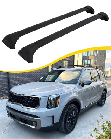 Fit for 2023 2024 Kia Telluride X-PRO X-LINE Lockable Cross Bars Roof Rack with