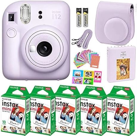 Fujifilm Instax Mini 12 Instant Camera with Fujifilm Instant Mini Film (50