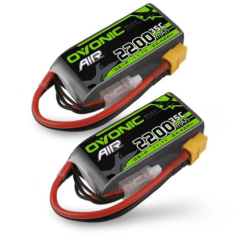 OVONIC 3s Lipo Battery 35C (Burst 70C) 2200mAh 11.1V Lipo Battery with XT60