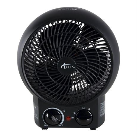 Alera ALEHEFF10B 1500 Watts 8.25 in. x 4.37 in. x 9.5 in. Heater Fan - Black