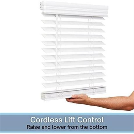 Lotus & Windoware Cordless 2  Faux Wood Room Darkening Horizontal Blind  35  W