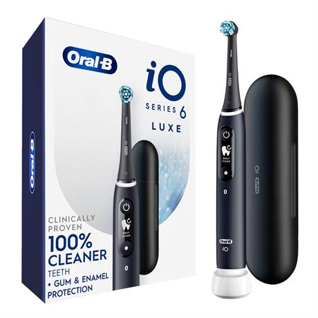 Oral-B Toothbrush, iO Series 6 Electric Toothbrush with (1) Brush Head, Black