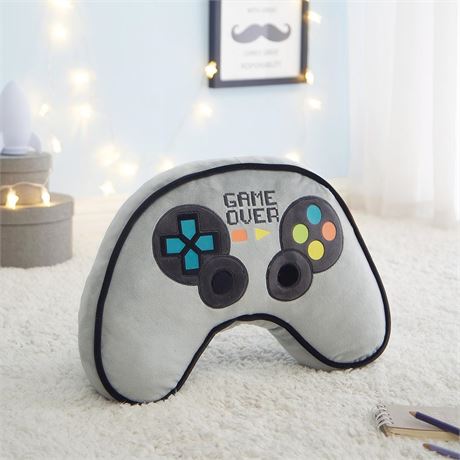 Your Zone Kids Glow in the Dark 3D Game Controller Plush Figural Pillow