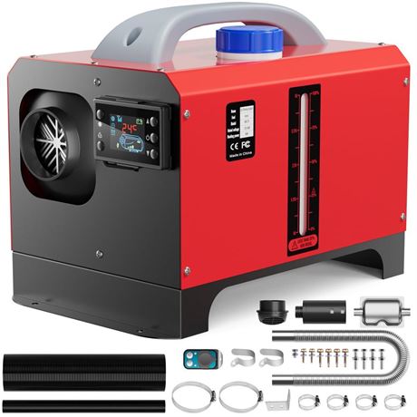 Diesel Heater 12V, 8KW Diesel Air Heater with 5L/1.3Gal Fuel Tank, All-in-One