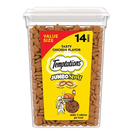 Temptations Jumbo Stuff Tasty Chicken Flavor Crunchy And Soft Treats For Cats,