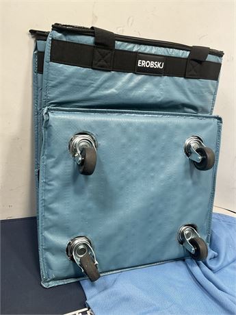 Reusable Grocery Bag on Wheels, 20” Foldable Rolling Tote,Shopping Trolley,