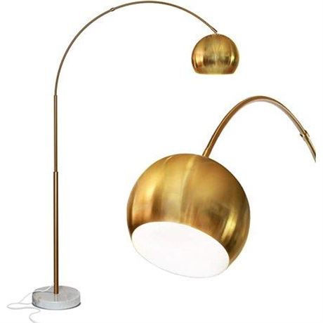 Brightech Olivia LED Arc Floor Lamp - Brown