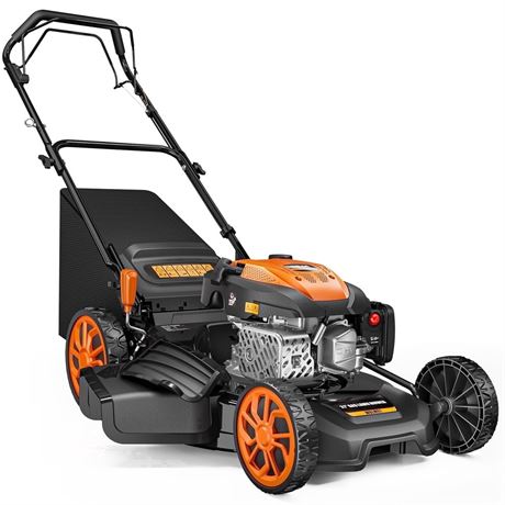 Efurden 21" 170cc Gas Self-Propelled Lawn Mower, 3-in-1, 7-Height Adjustment,