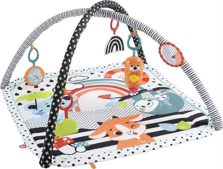 Fisher-Price 3-in-1 Music Glow and Grow Gym Infant Playmat with Lights &