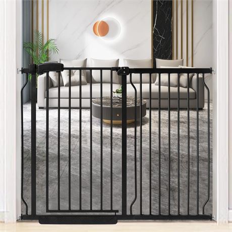 Extra Tall Baby Gate 37.4" Extra Wide Dog Gates for The House Pressure Mounted