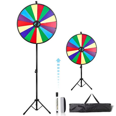 iElyiEsy 24" Prize Wheel with Folding Tripod Floor Stand Height Adjustable 14