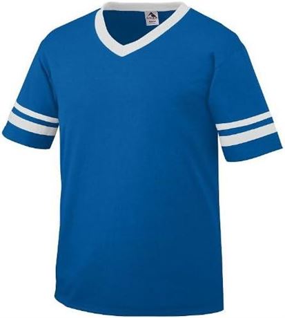Poly/Cotton Athletic Sports Striped Sleeve Jersey Shirt (Soccer, Football,