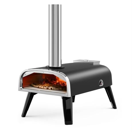 Pizza Oven Outdoor 12" Wood Fired Pizza Ovens Pellet Pizza Stove for outside,