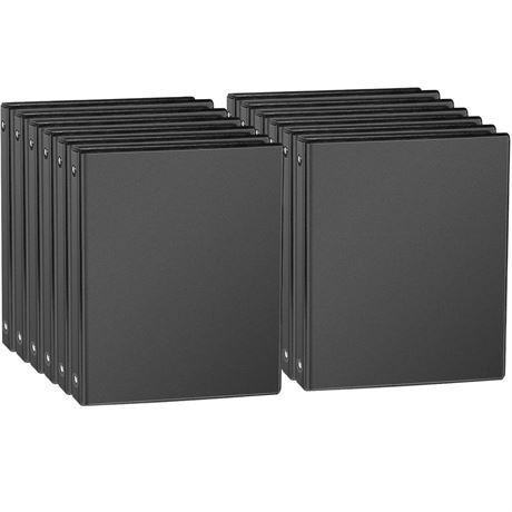 CIXILDTS 1-inch Round Ring Binder, Standard 3 Ring Binder Fit Letter Size