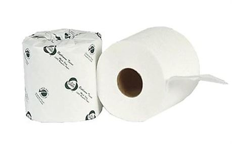 Eco Green Standard Toilet Paper 2-Ply White 550 Sheets/Roll  80 Rolls/Carton