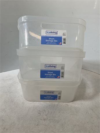 short storage bins 15x12x5 no lid