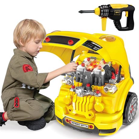 Deejoy Large Truck Builder Kit for Toddlers 3-5, Kids Mechanic Workshop Set